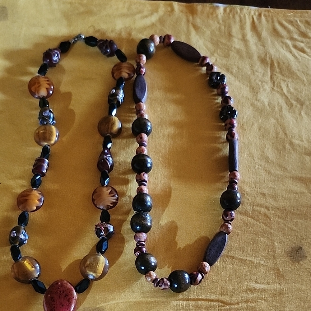 Elegant Multi-Color Beaded Necklace Set